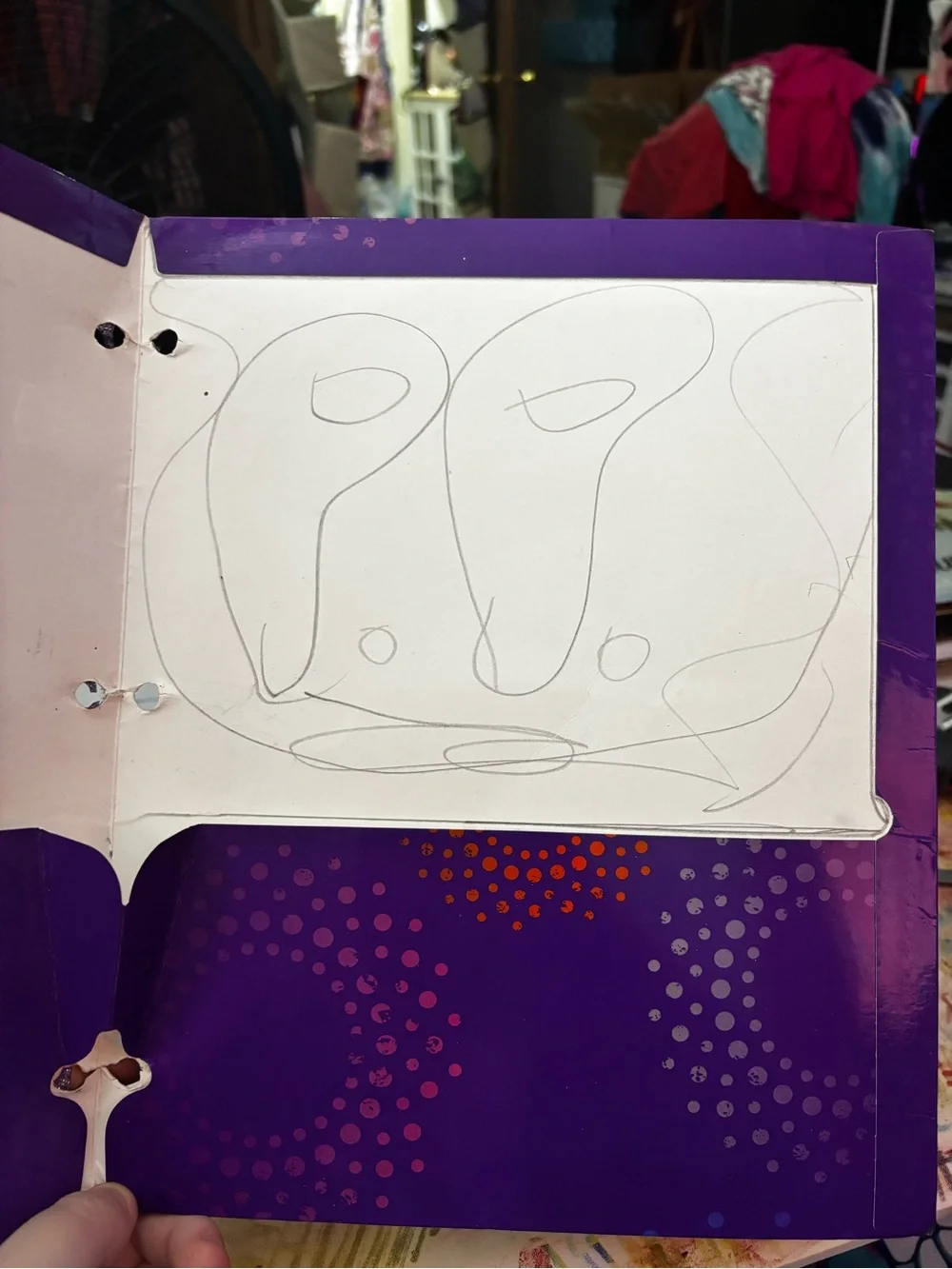 Purple Glitter 3-Ring Binder - Stylish Home Office Organizer